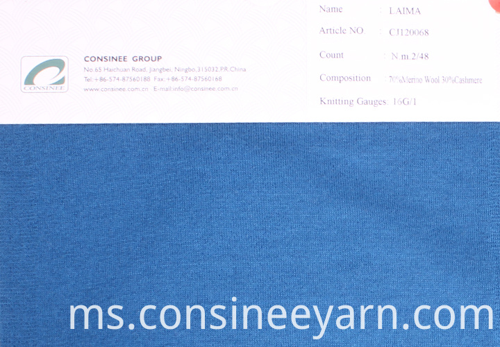 Nm2 / 48 70% merino wool 30% benang kasmir Nm2/48 70% merino wool 30% cashmere yarn